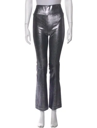 Pre-owned Sprwmn Leather Straight Leg Pants In Gray