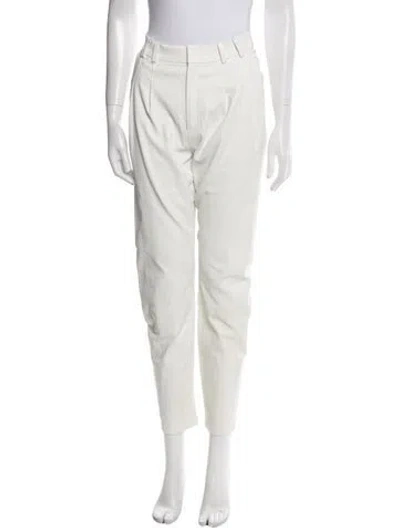 Pre-owned Sprwmn Leather Straight Leg Pants In Neutral
