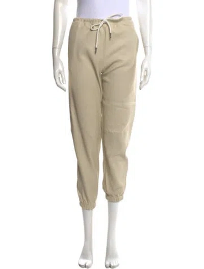 Pre-owned Sprwmn Leather Straight Leg Pants In Neutral