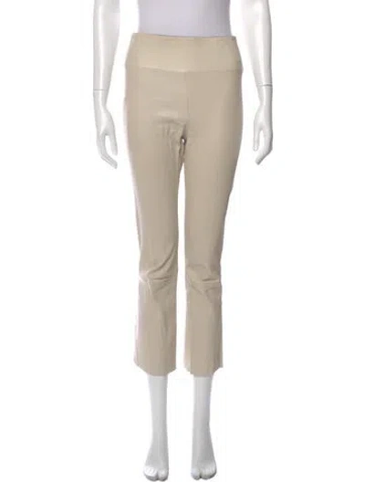 Pre-owned Sprwmn Leather Straight Leg Pants In Neutral