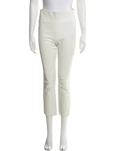 Pre-owned Sprwmn Leather Straight Leg Pants In Neutral