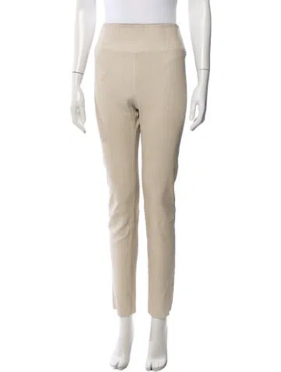 Pre-owned Sprwmn Leather Straight Leg Pants In Neutral