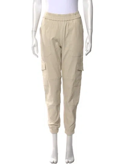 Pre-owned Sprwmn Leather Straight Leg Pants In Neutral