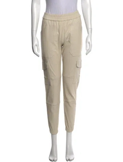 Pre-owned Sprwmn Leather Straight Leg Pants In Neutral