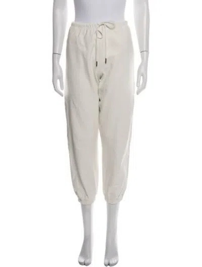 Pre-owned Sprwmn Leather Straight Leg Pants In Neutrals