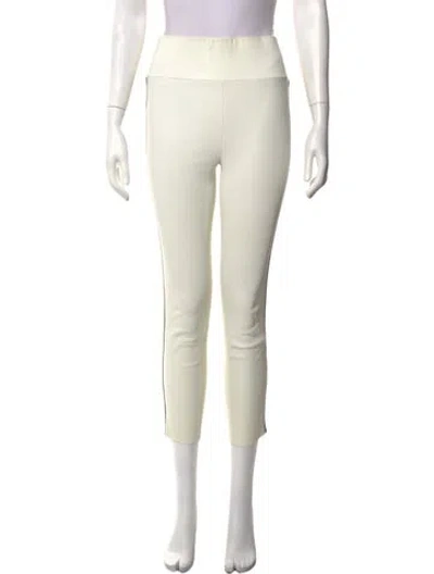 Pre-owned Sprwmn Leather Straight Leg Pants In Neutrals/white