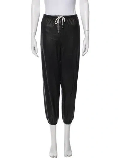 Pre-owned Sprwmn Leather Sweatpants In Black