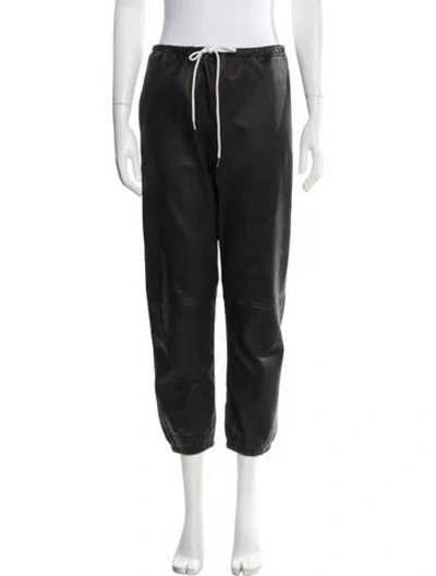 Pre-owned Sprwmn Leather Sweatpants In Black