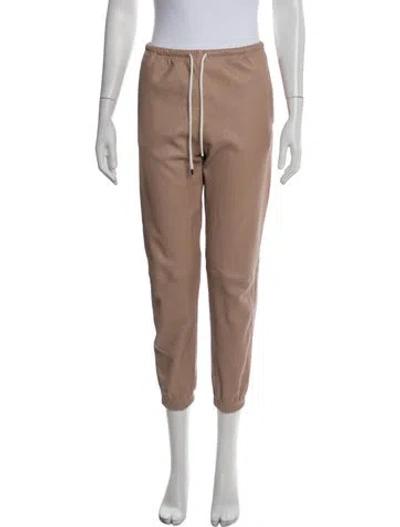 Pre-owned Sprwmn Leather Sweatpants In Pink