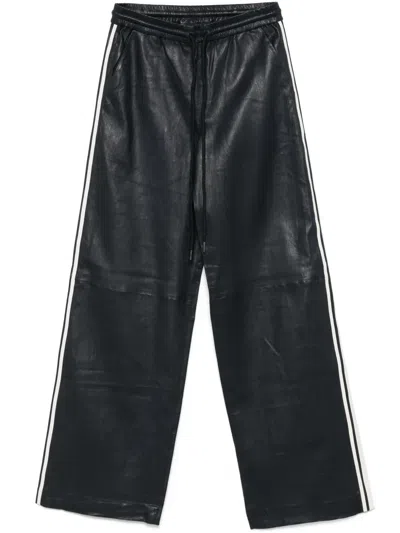 Sprwmn Leather Trousers In Blau