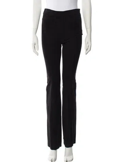 Pre-owned Sprwmn Leather Wide Leg Pants In Black