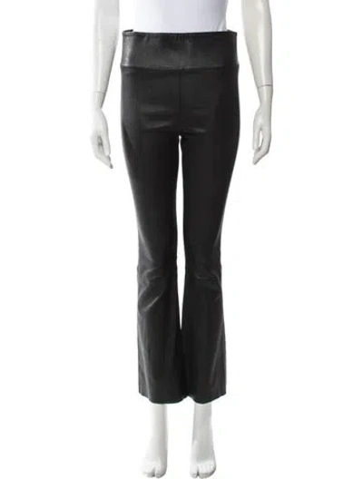 Pre-owned Sprwmn Leather Wide Leg Pants In Gray