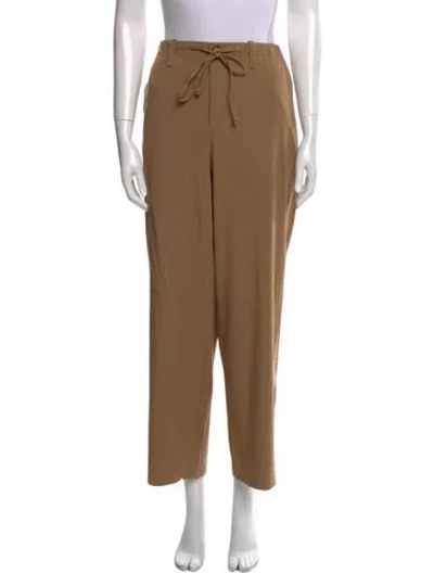 Pre-owned Sprwmn Leather Wide Leg Pants In Neutral