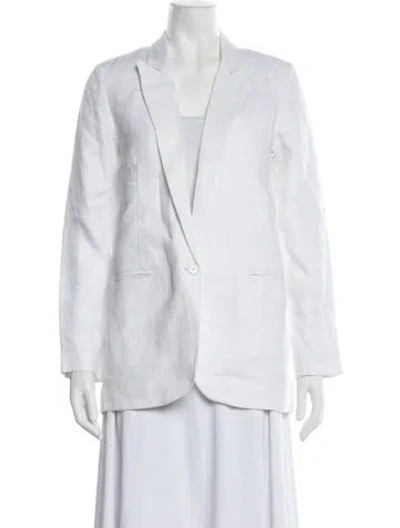 Pre-owned Sprwmn Linen Blazer In White