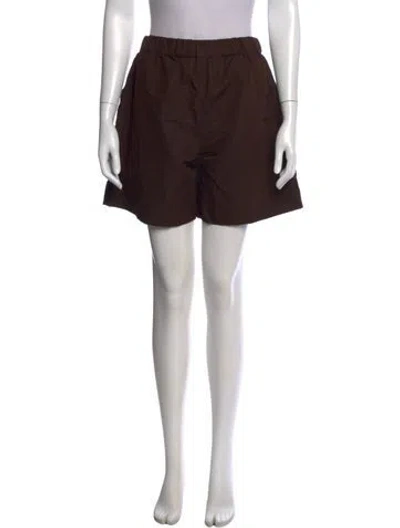 Pre-owned Sprwmn Linen Mini Shorts In Brown