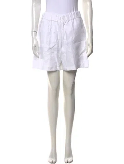Pre-owned Sprwmn Linen Mini Shorts In White
