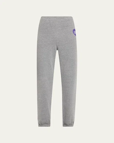 Sprwmn Logo Heart Fleece Sweatpants In Gray