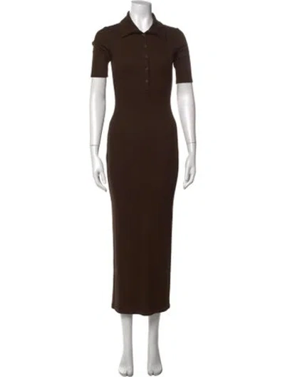 Pre-owned Sprwmn Long Dress In Brown