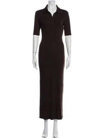 Pre-owned Sprwmn Long Dress In Brown