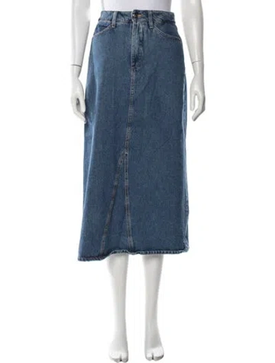 Pre-owned Sprwmn Long Skirt In Blue