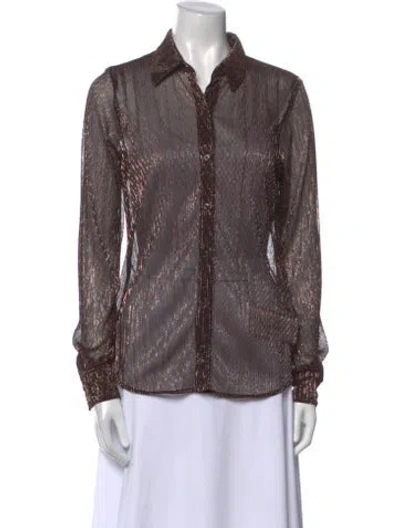 Pre-owned Sprwmn Long Sleeve Button-up Top