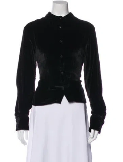 Pre-owned Sprwmn Long Sleeve Button-up Top In Black