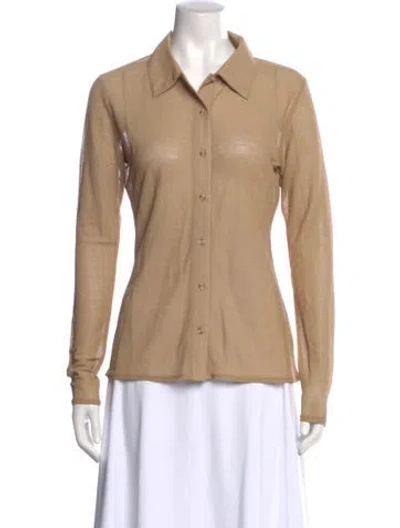 Pre-owned Sprwmn Long Sleeve Button-up Top W/ Tags In Neutral