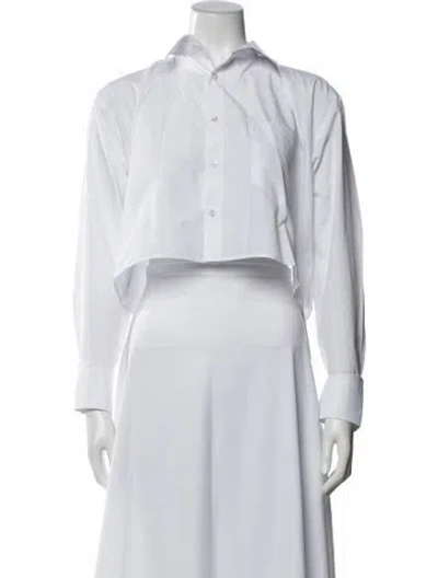 Pre-owned Sprwmn Long Sleeve Button-up Top In White