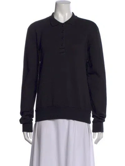 Pre-owned Sprwmn Long Sleeve Polo In Black
