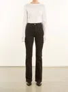 Sprwmn High-rise Micro Flare Denim Jeans In Black