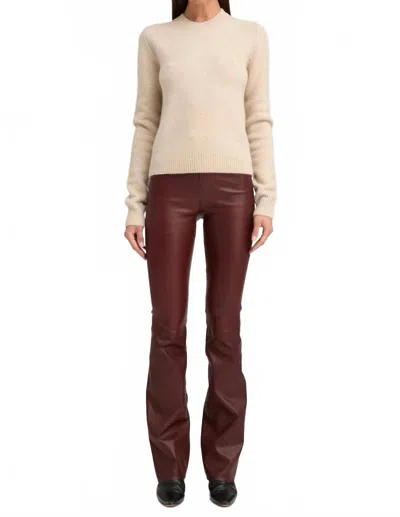 Sprwmn Micro Flare Pants In Pinot In Brown