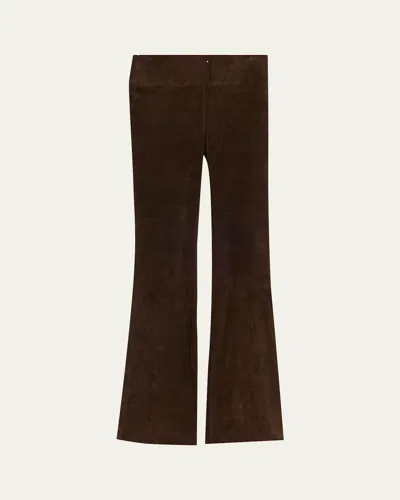 Sprwmn Micro Flare Suede Leggings