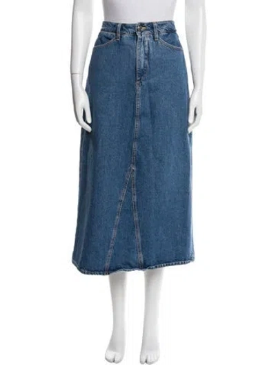 Pre-owned Sprwmn Midi Length Skirt In Blue