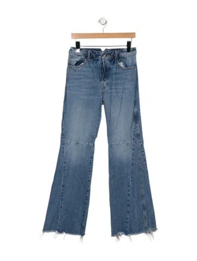 Pre-owned Sprwmn Mid-rise Flared Jeans In Blue