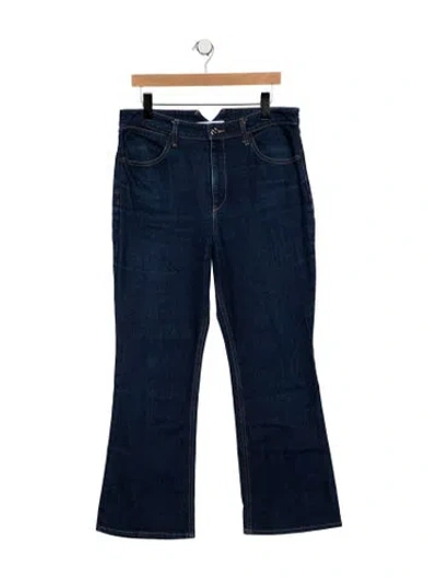 Pre-owned Sprwmn Mid-rise Flared Jeans In Blue