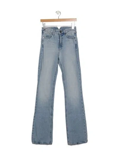 Pre-owned Sprwmn Mid-rise Flared Jeans In Blue