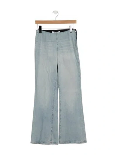 Pre-owned Sprwmn Mid-rise Flared Jeans In Blue
