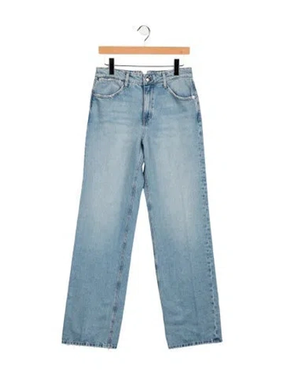 Pre-owned Sprwmn Mid-rise Straight Leg Jeans In Blue