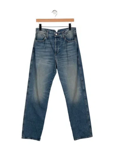 Pre-owned Sprwmn Mid-rise Straight Leg Jeans In Blue