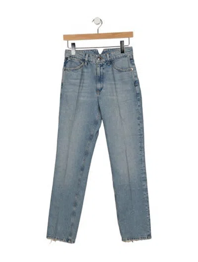 Pre-owned Sprwmn Mid-rise Straight Leg Jeans In Blue