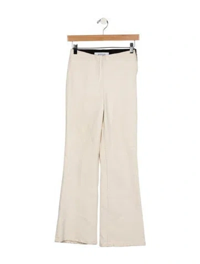 Pre-owned Sprwmn Mid-rise Straight Leg Jeans In White