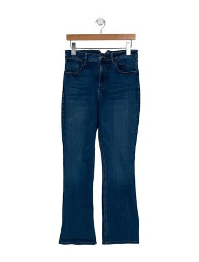 Pre-owned Sprwmn Mid-rise Wide Leg Jeans In Blue