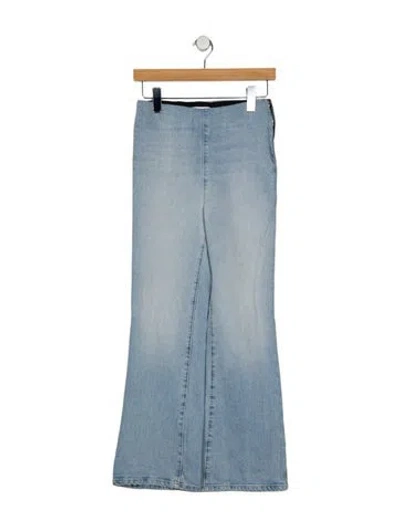 Pre-owned Sprwmn Mid-rise Wide Leg Jeans In Blue