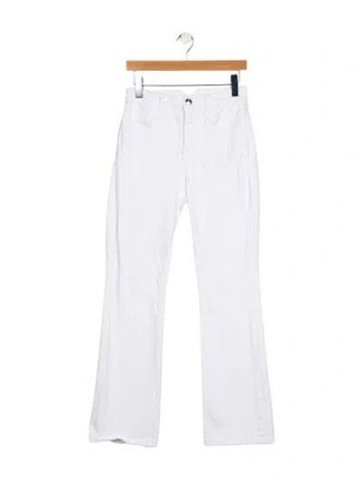 Pre-owned Sprwmn Mid-rise Wide Leg Jeans In White