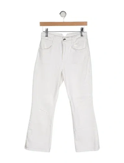 Pre-owned Sprwmn Mid-rise Wide Leg Jeans In White