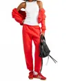 Sprwmn Mini Logo Sweatpants In Red In Red
