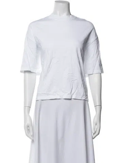 Pre-owned Sprwmn Mock Neck Short Sleeve T-shirt In White