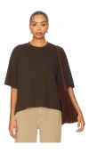 Sprwmn Oversized Boxy T Shirt In Brown