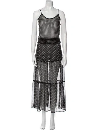 Pre-owned Sprwmn Polka Dot Print Skirt Set In Black