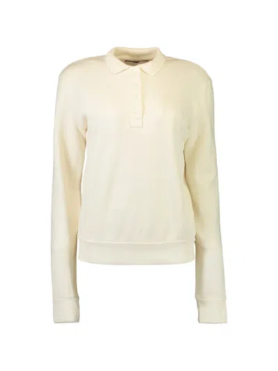 Sprwmn Polo-collar Sweater In Neutral